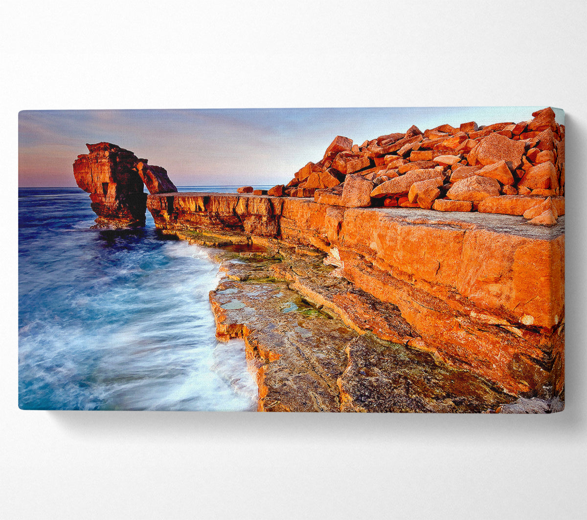 Rocky Beach Swell Canvas Wall Art