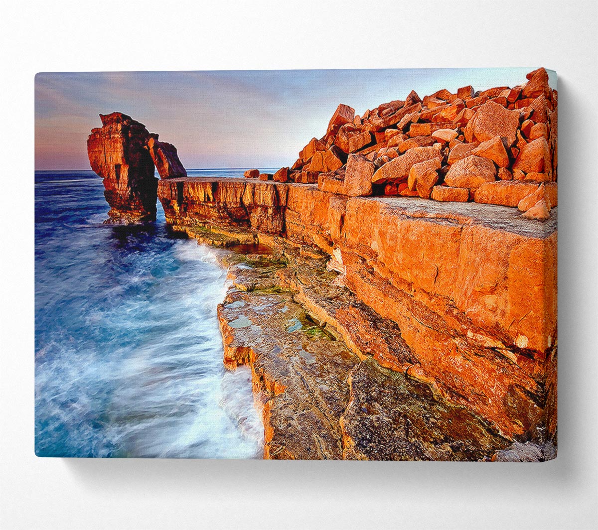 Rocky Beach Swell Canvas Wall Art