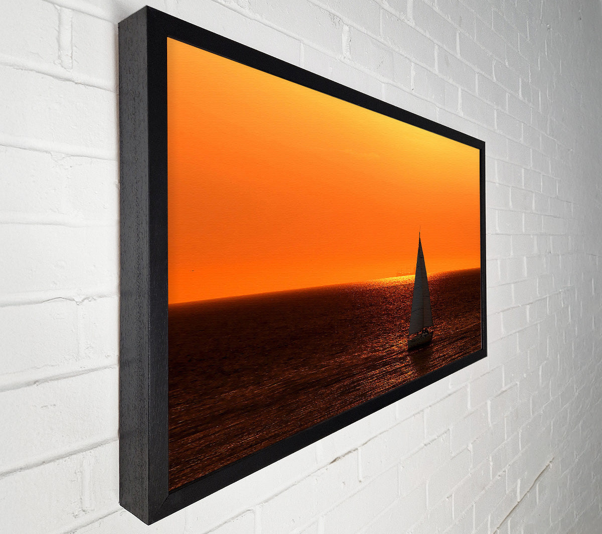 Sailing In The Stunning Sunset Ocean Canvas Wall Art