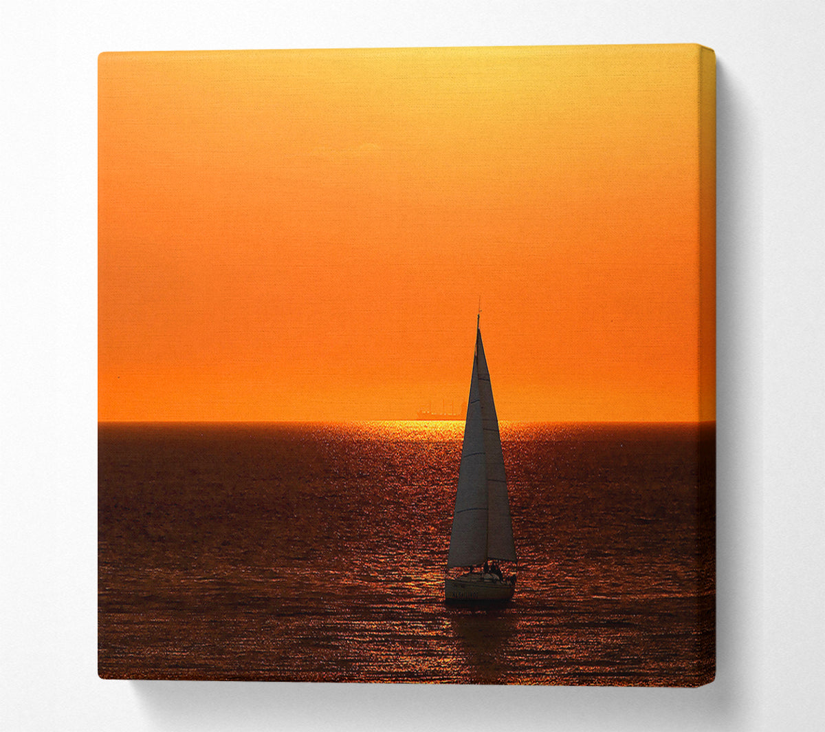 Sailing In The Stunning Sunset Ocean Canvas Wall Art