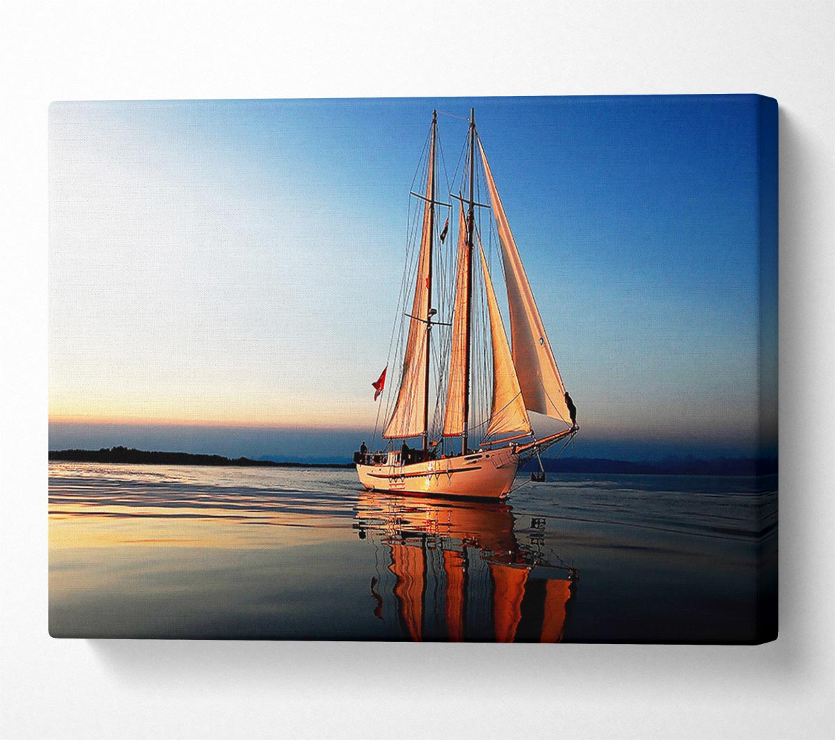 Refections Of The Sail Boat Canvas Wall Art