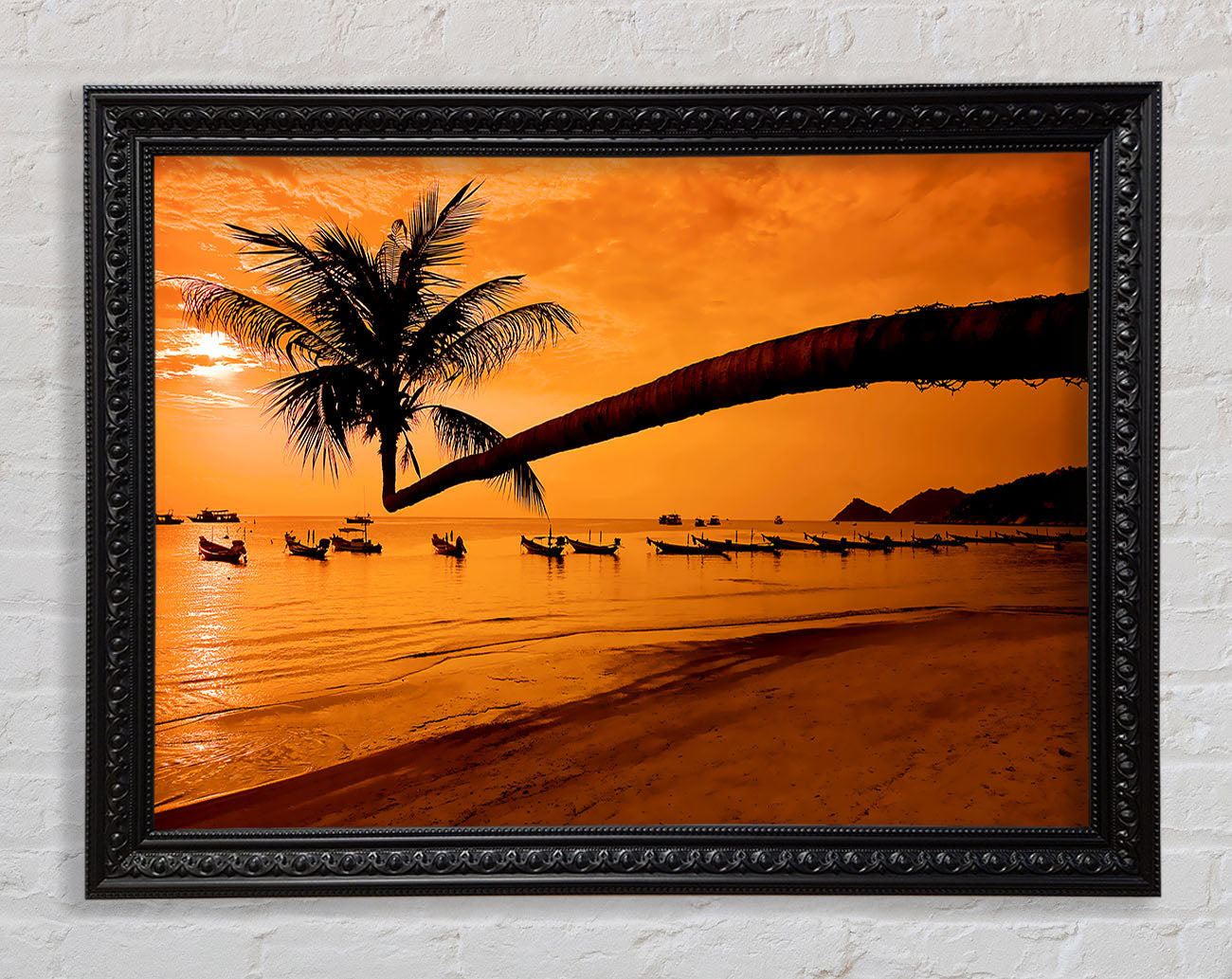 Paradise Island Boats Framed Print