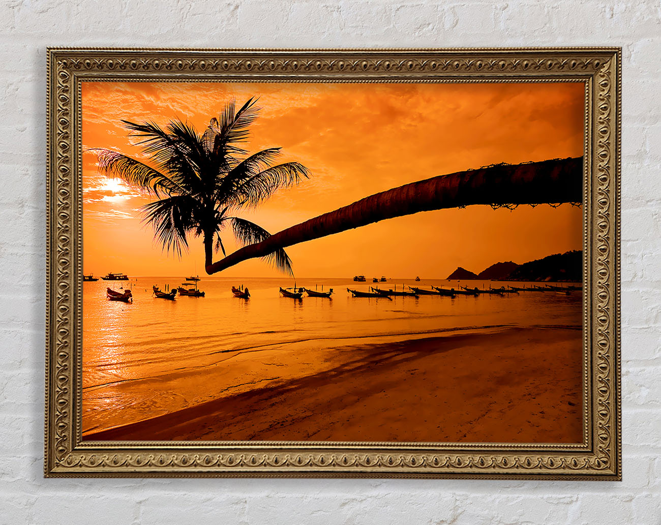 Paradise Island Boats Framed Print