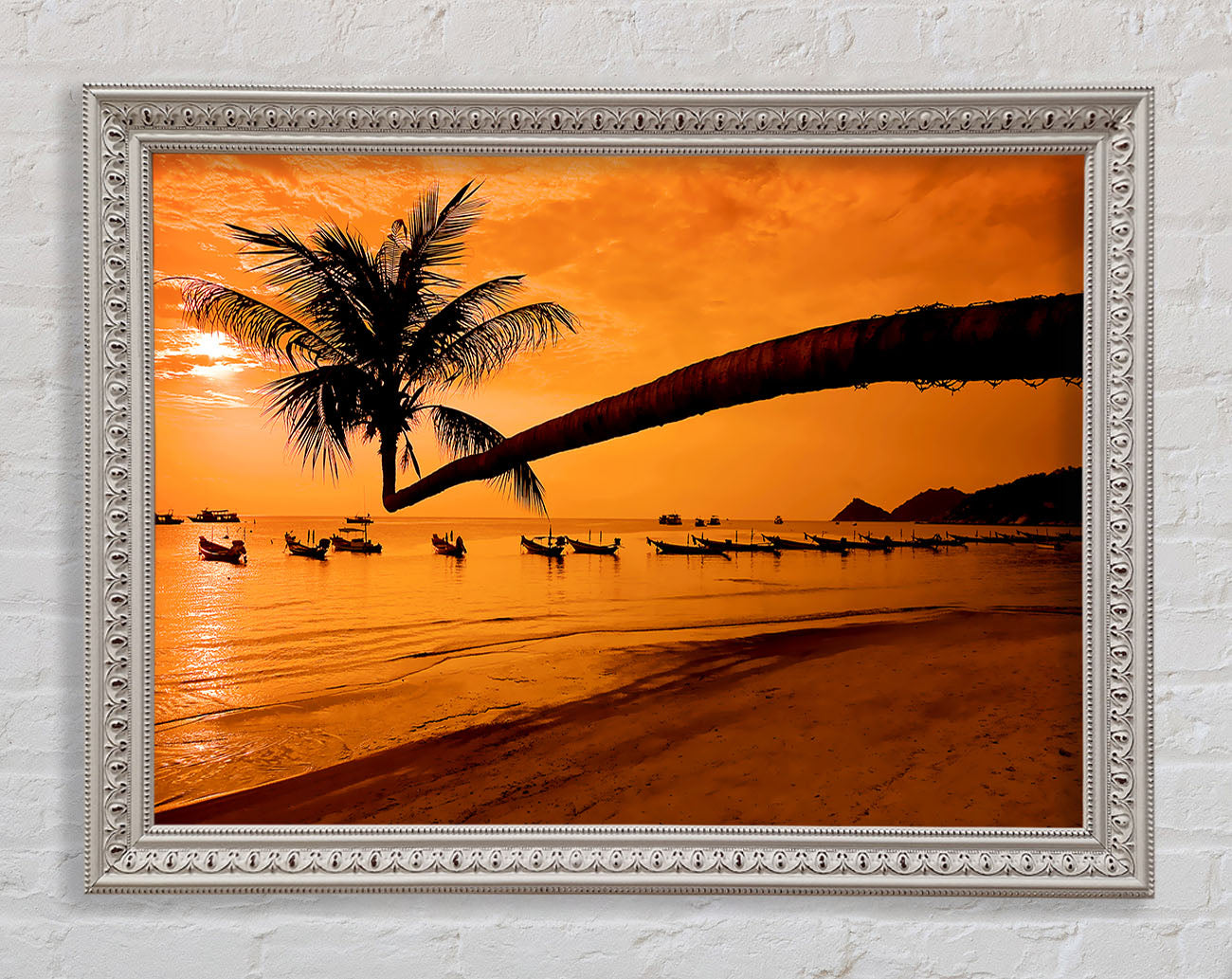 Paradise Island Boats Framed Print