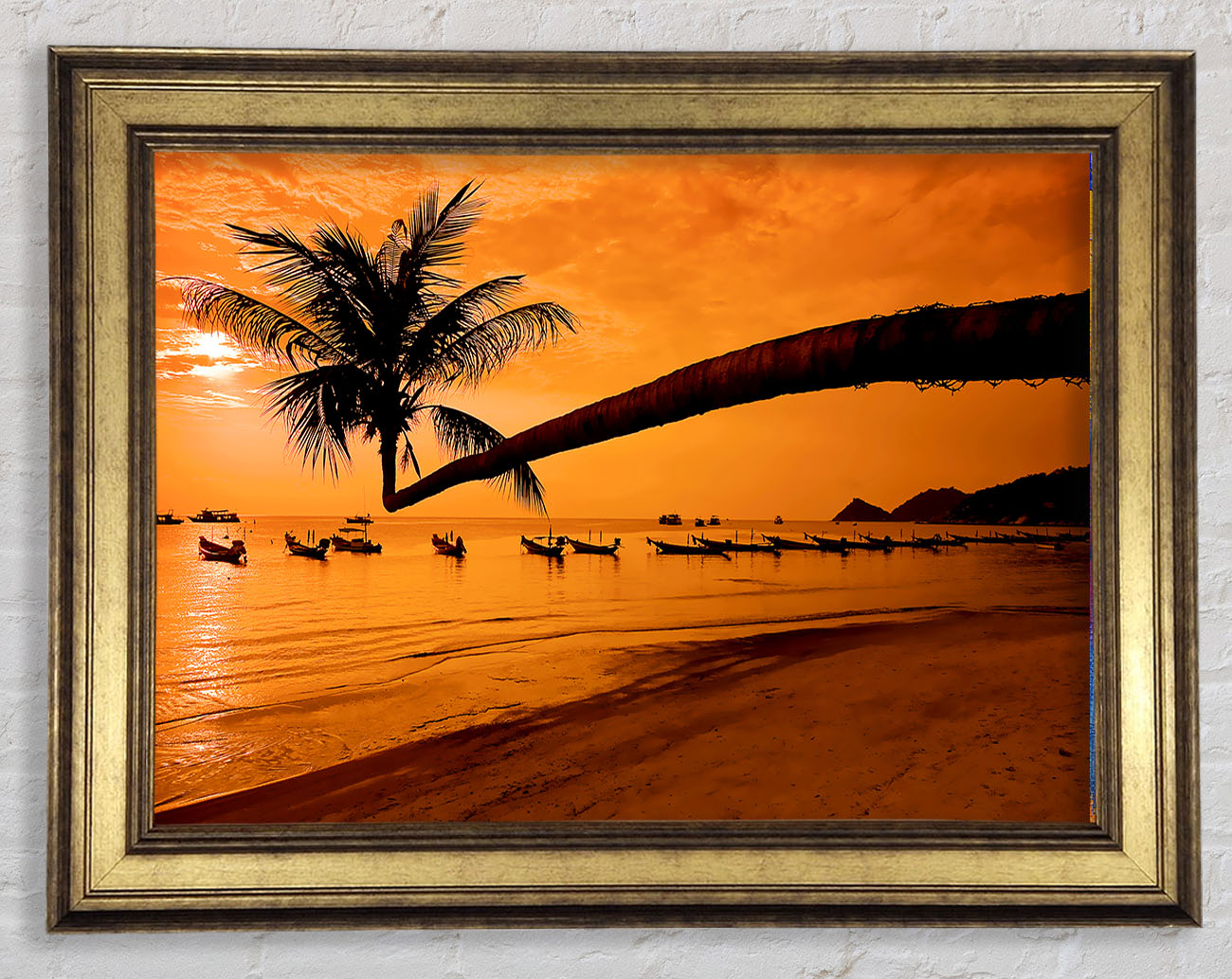 Paradise Island Boats Framed Print