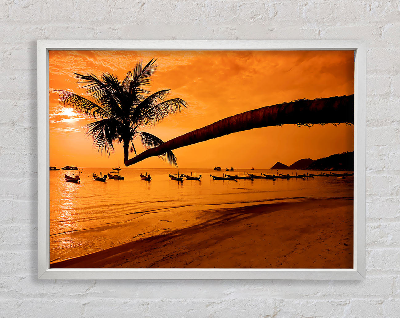 Paradise Island Boats Framed Print