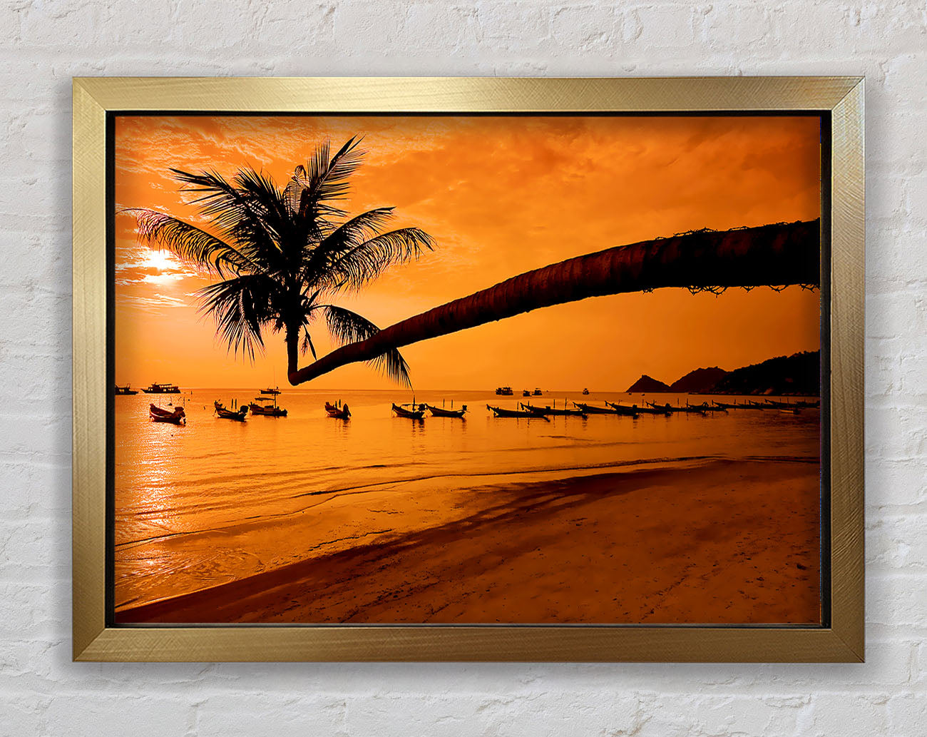 Paradise Island Boats Framed Print
