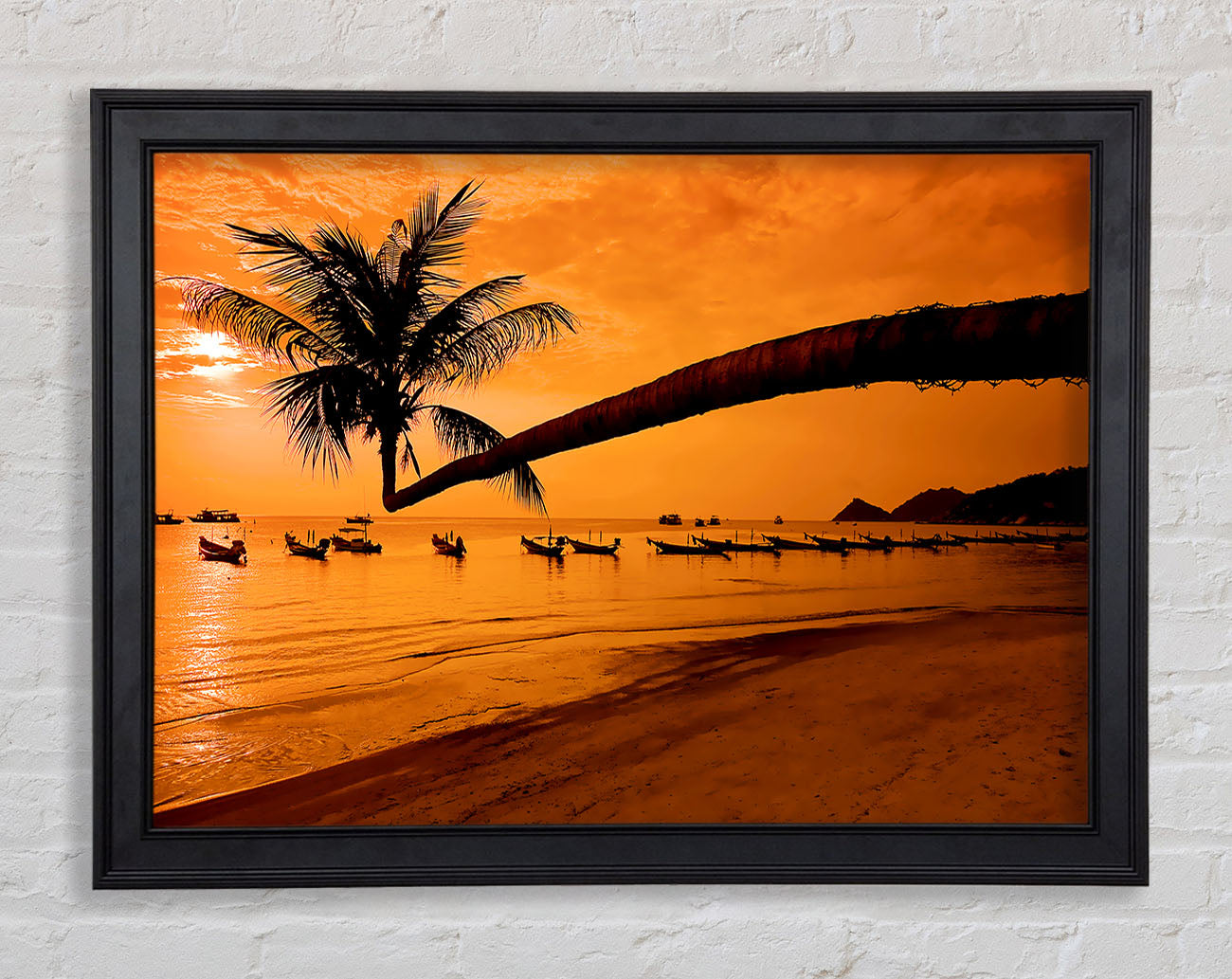 Paradise Island Boats Framed Print