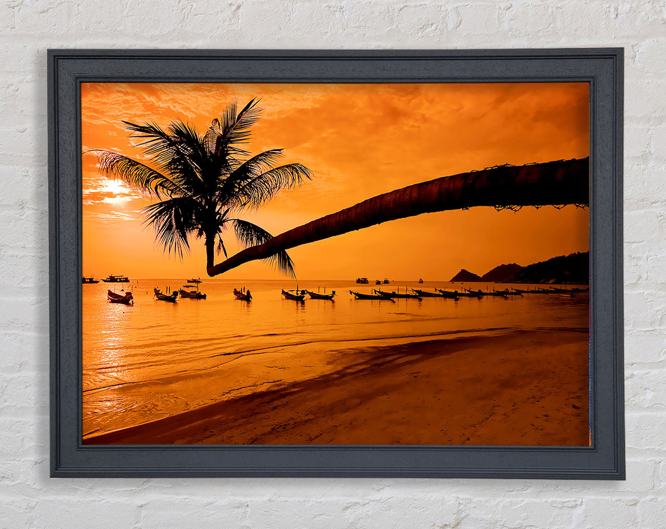 Paradise Island Boats Framed Print