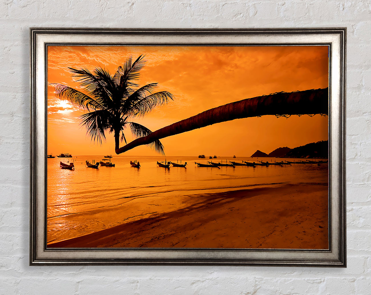 Paradise Island Boats Framed Print