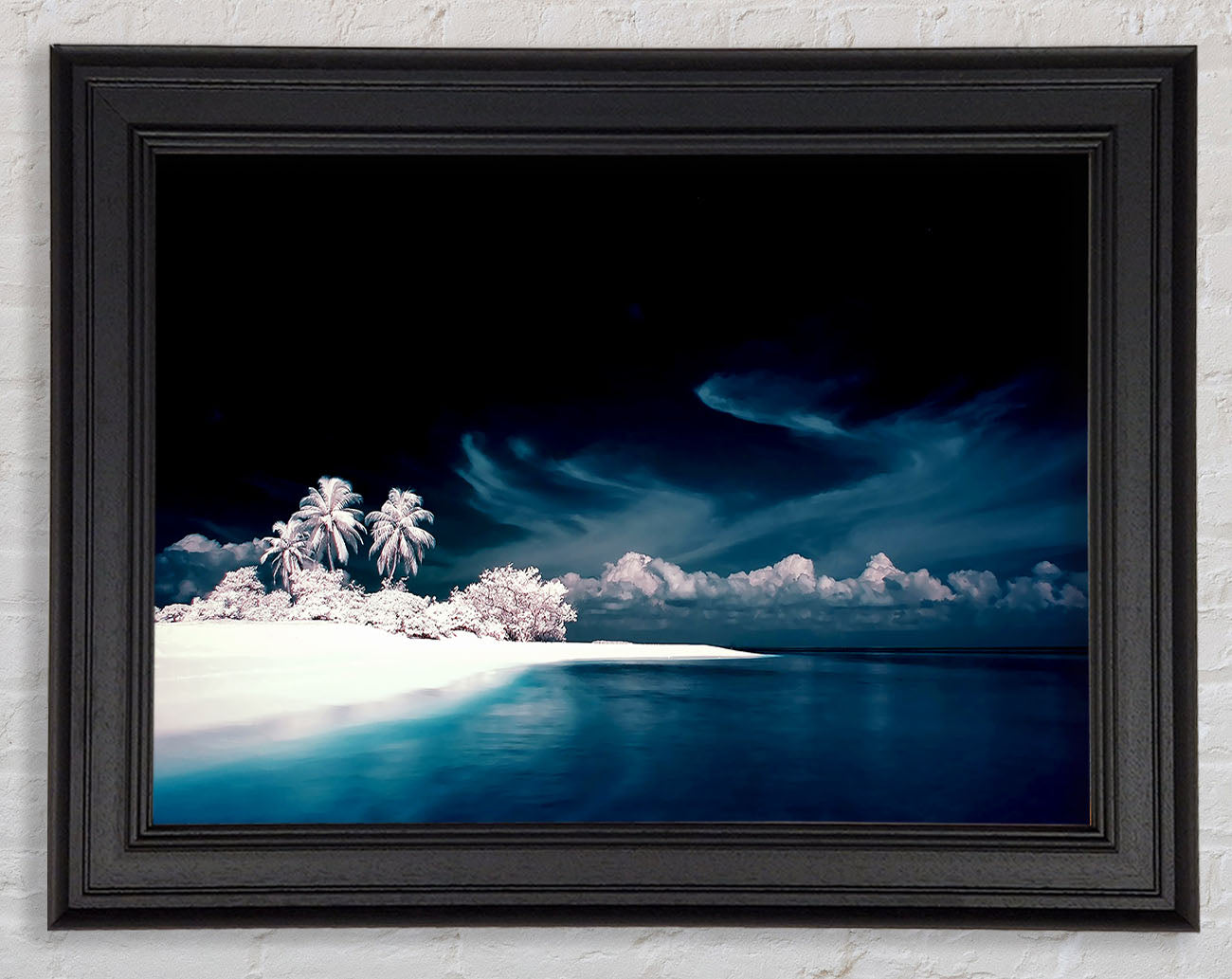 Surreal Hidden Island Blue Framed Print