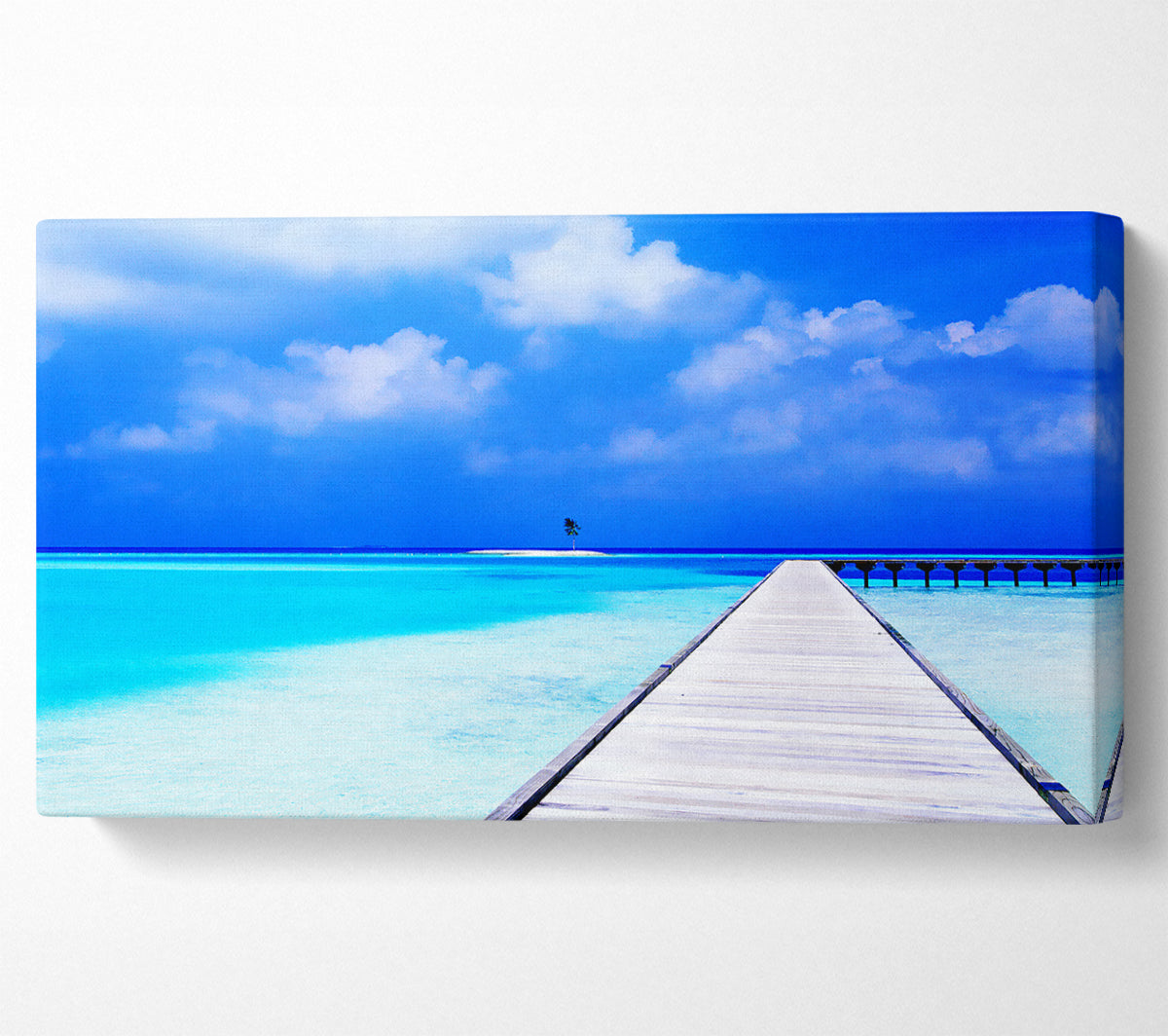 Turquoise Boardwalk Canvas Wall Art