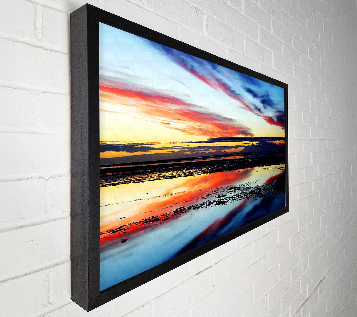 Rainbow Ocean Skies Blue Canvas Wall Art
