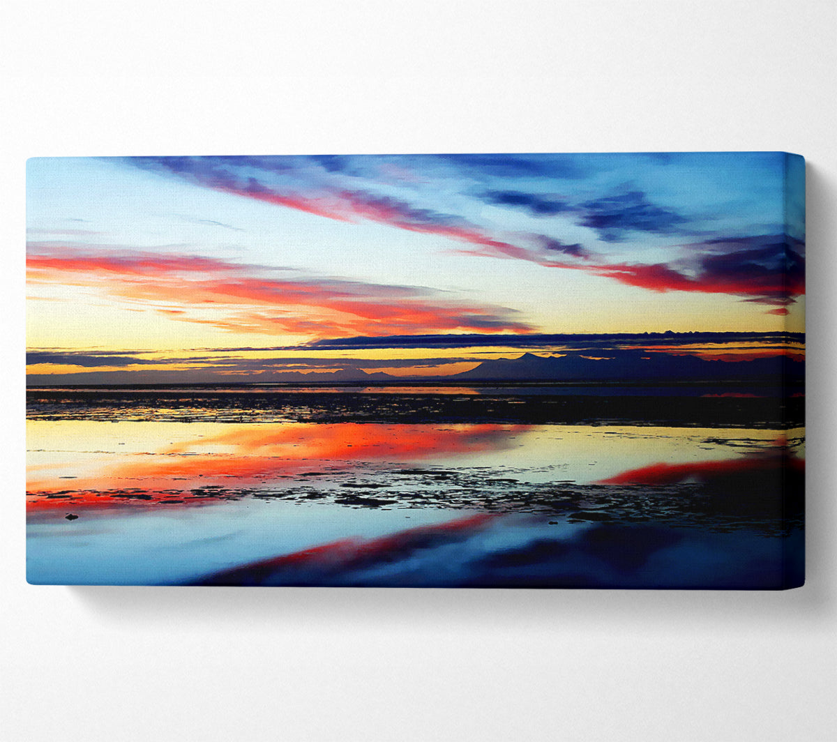 Rainbow Ocean Skies Blue Canvas Wall Art