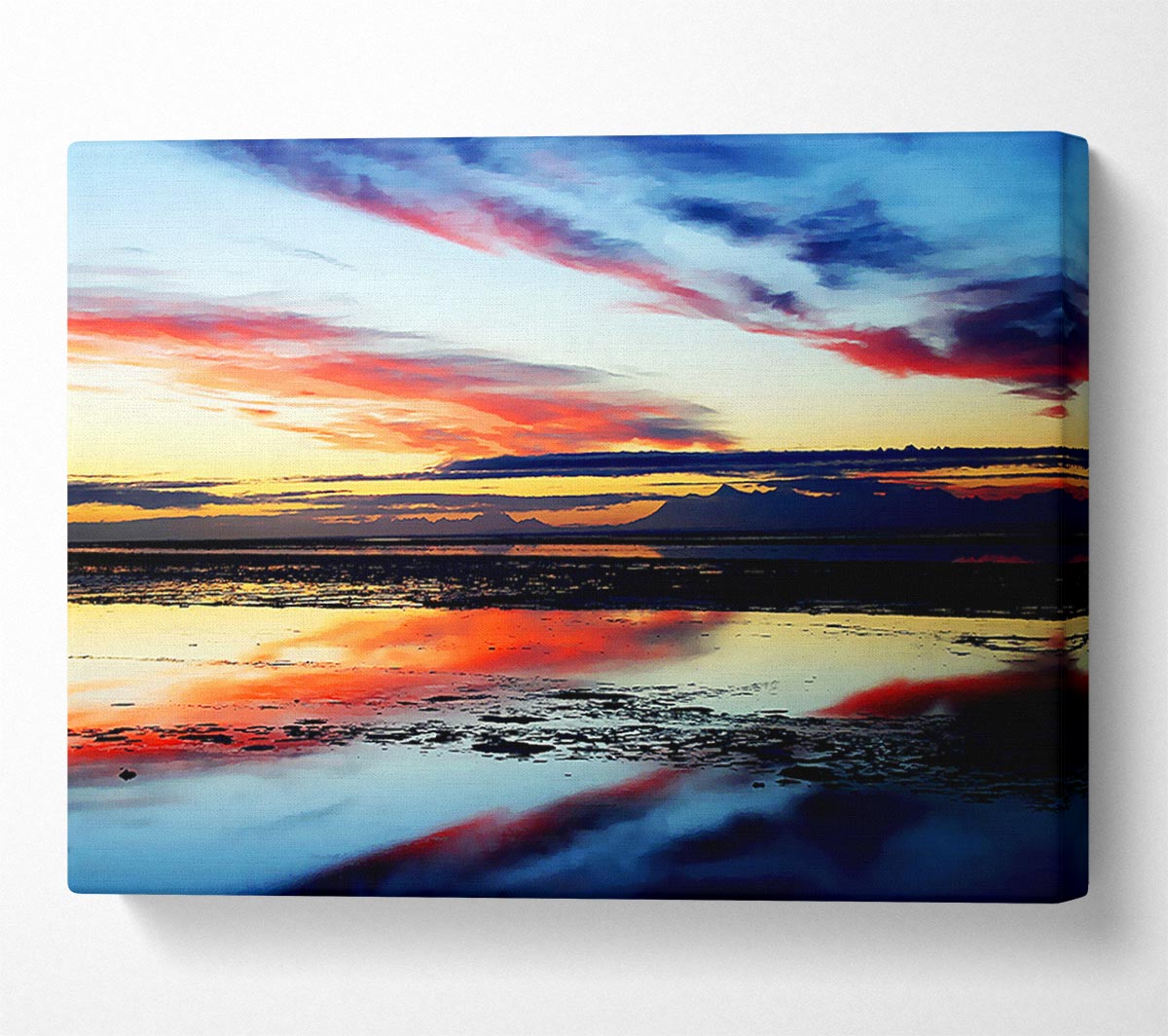 Rainbow Ocean Skies Blue Canvas Wall Art