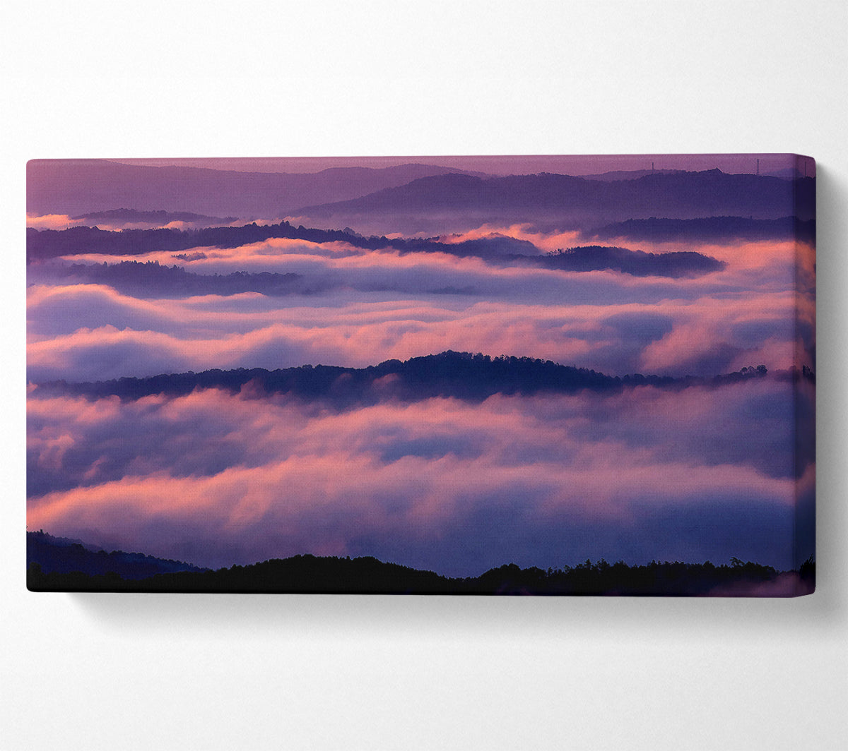 Sea Of Pink Clouds Canvas Wall Art