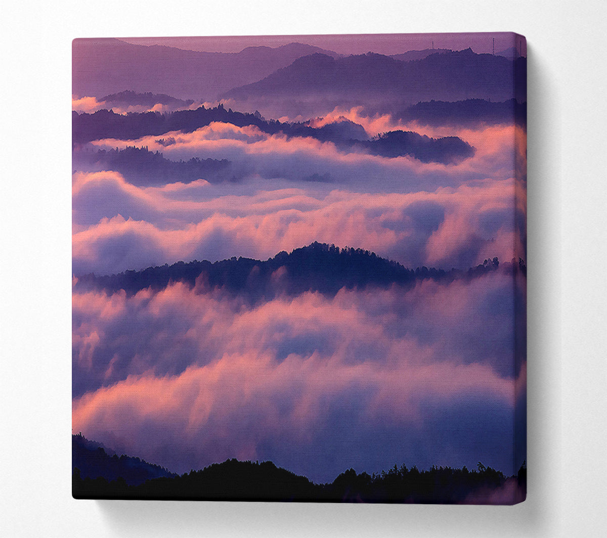 Sea Of Pink Clouds Canvas Wall Art