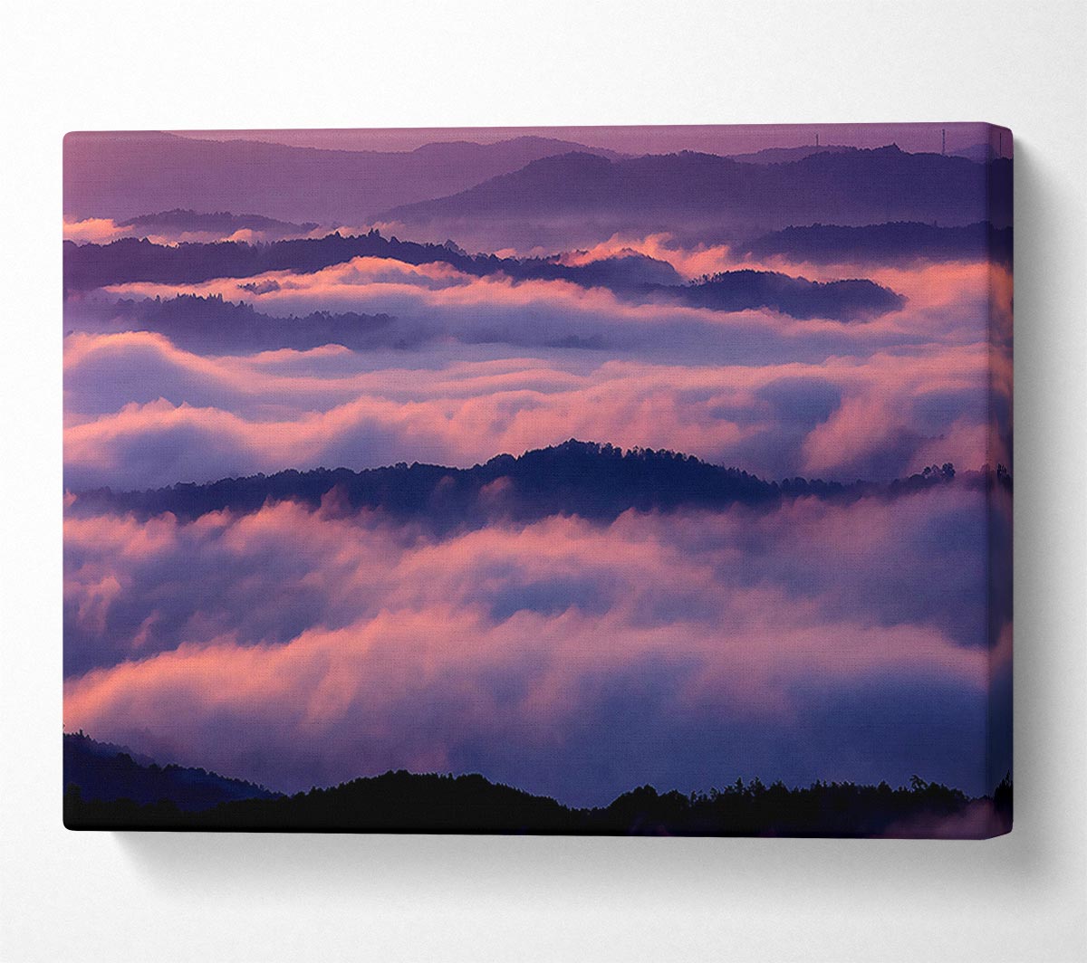 Sea Of Pink Clouds Canvas Wall Art