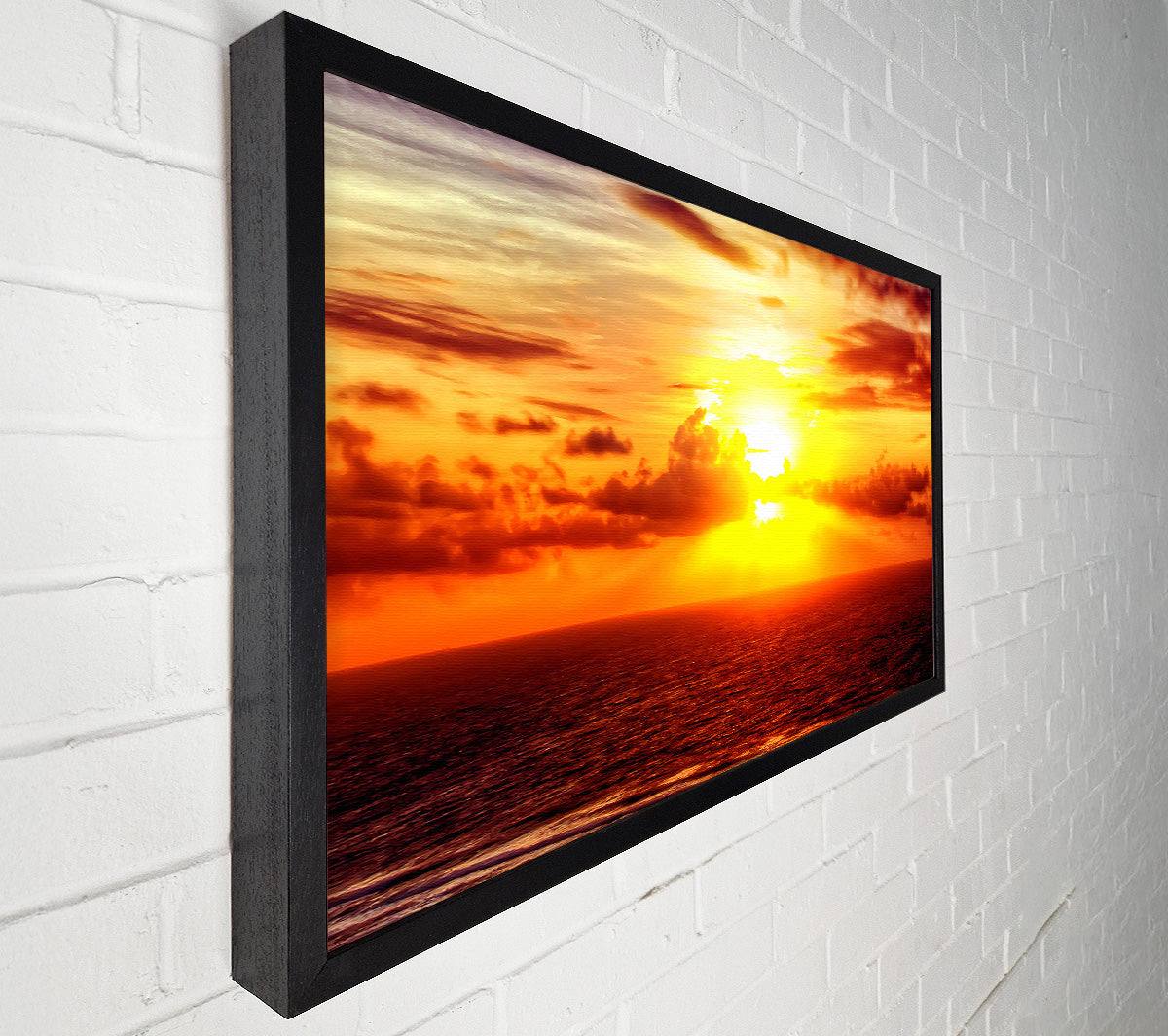 Sunrise Across The Sea Canvas Wall Art