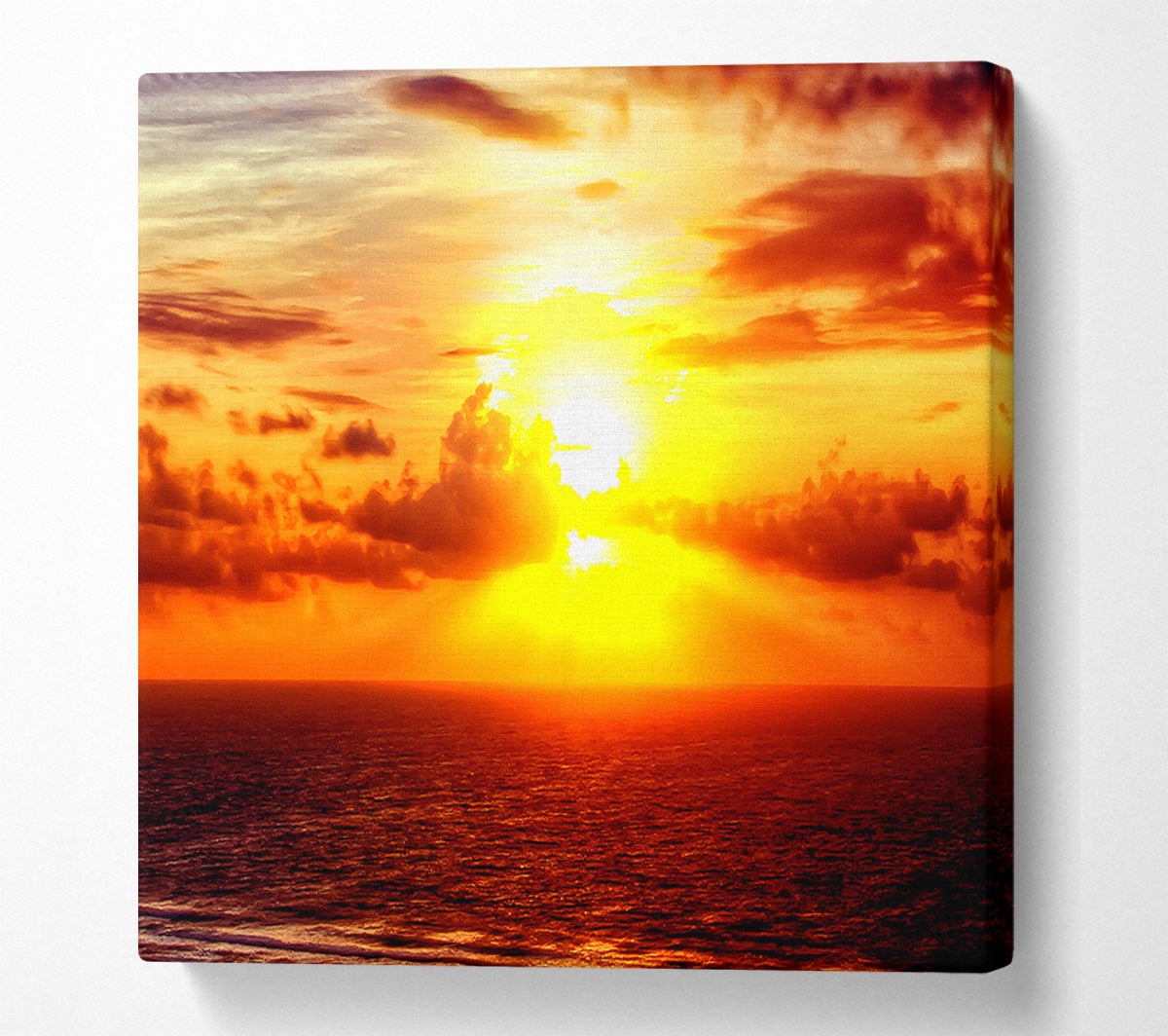 Sunrise Across The Sea Canvas Wall Art