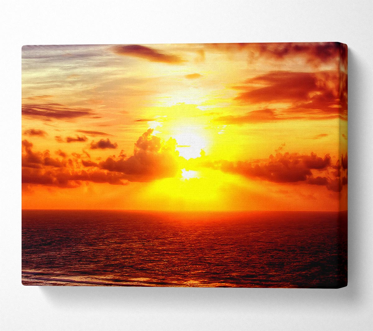 Sunrise Across The Sea Canvas Wall Art