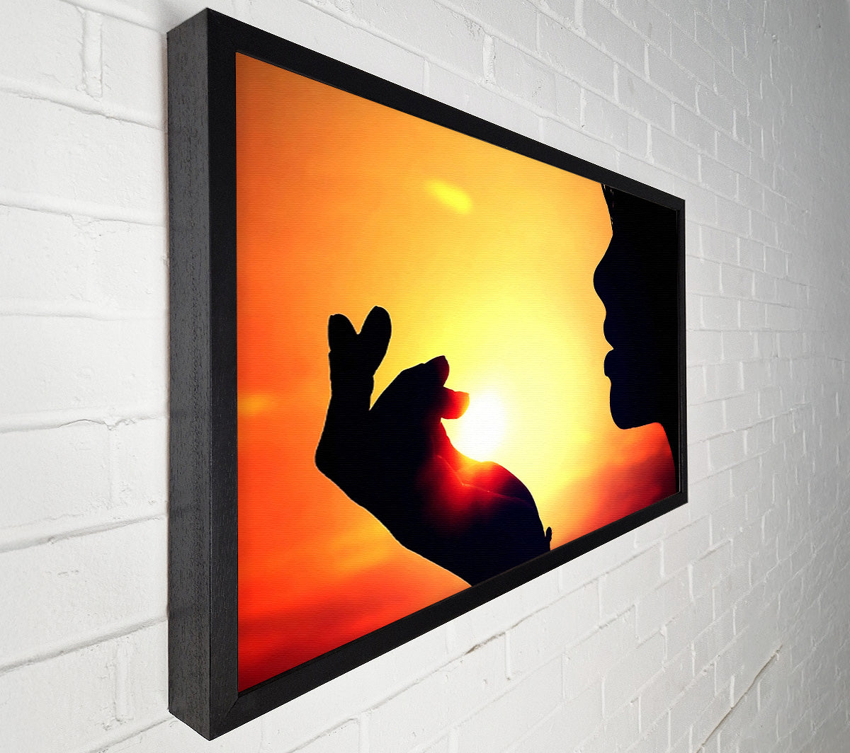 The Sun In Her Palm Canvas Wall Art