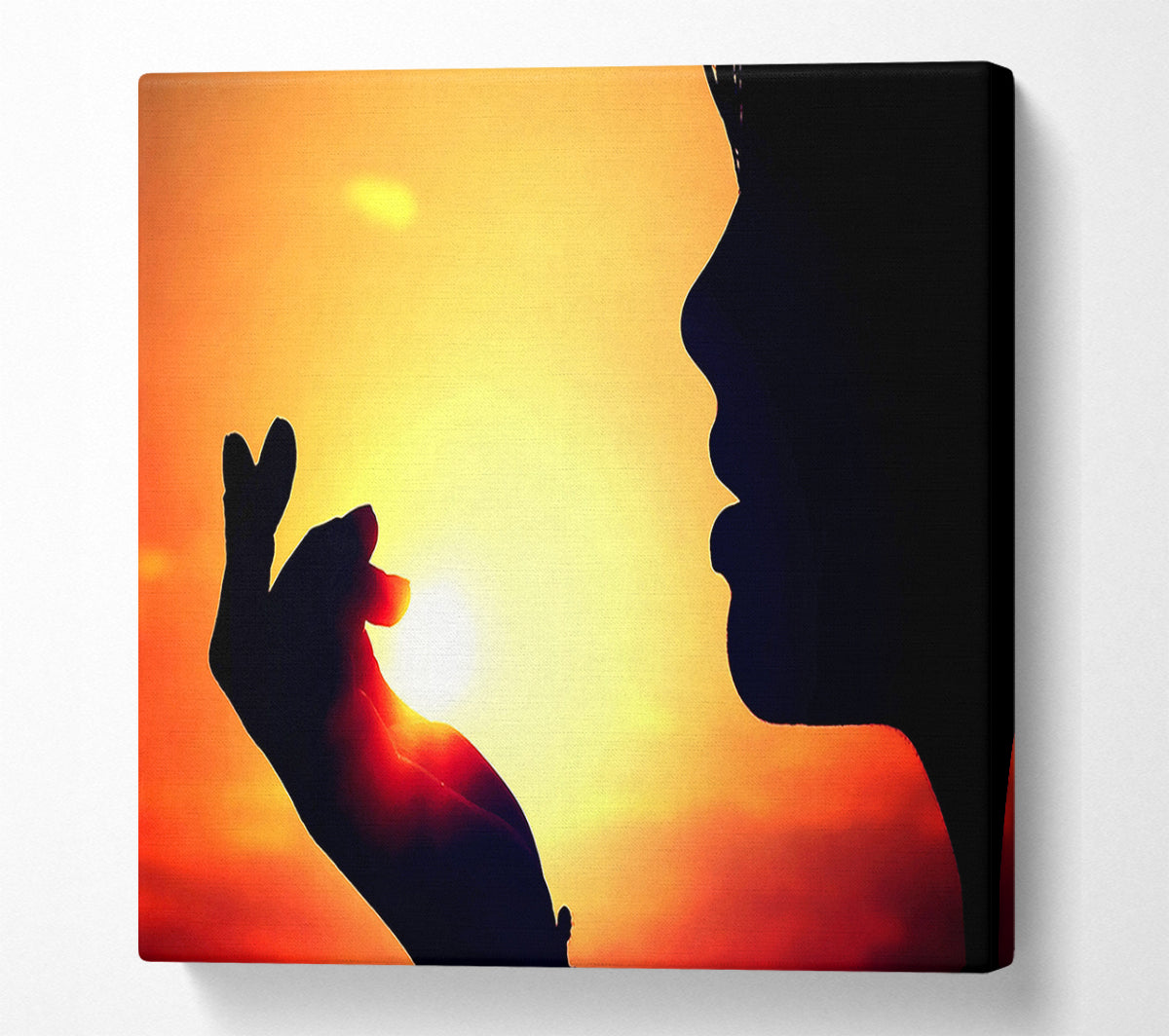 The Sun In Her Palm Canvas Wall Art
