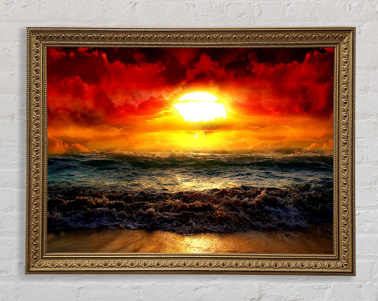 The Perfect Red Sunrise Framed Print