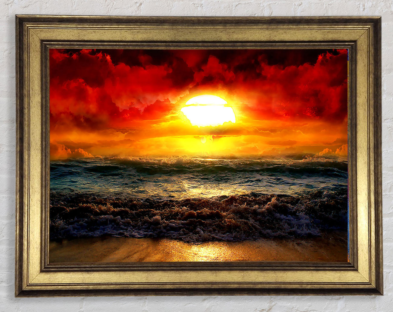 The Perfect Red Sunrise Framed Print