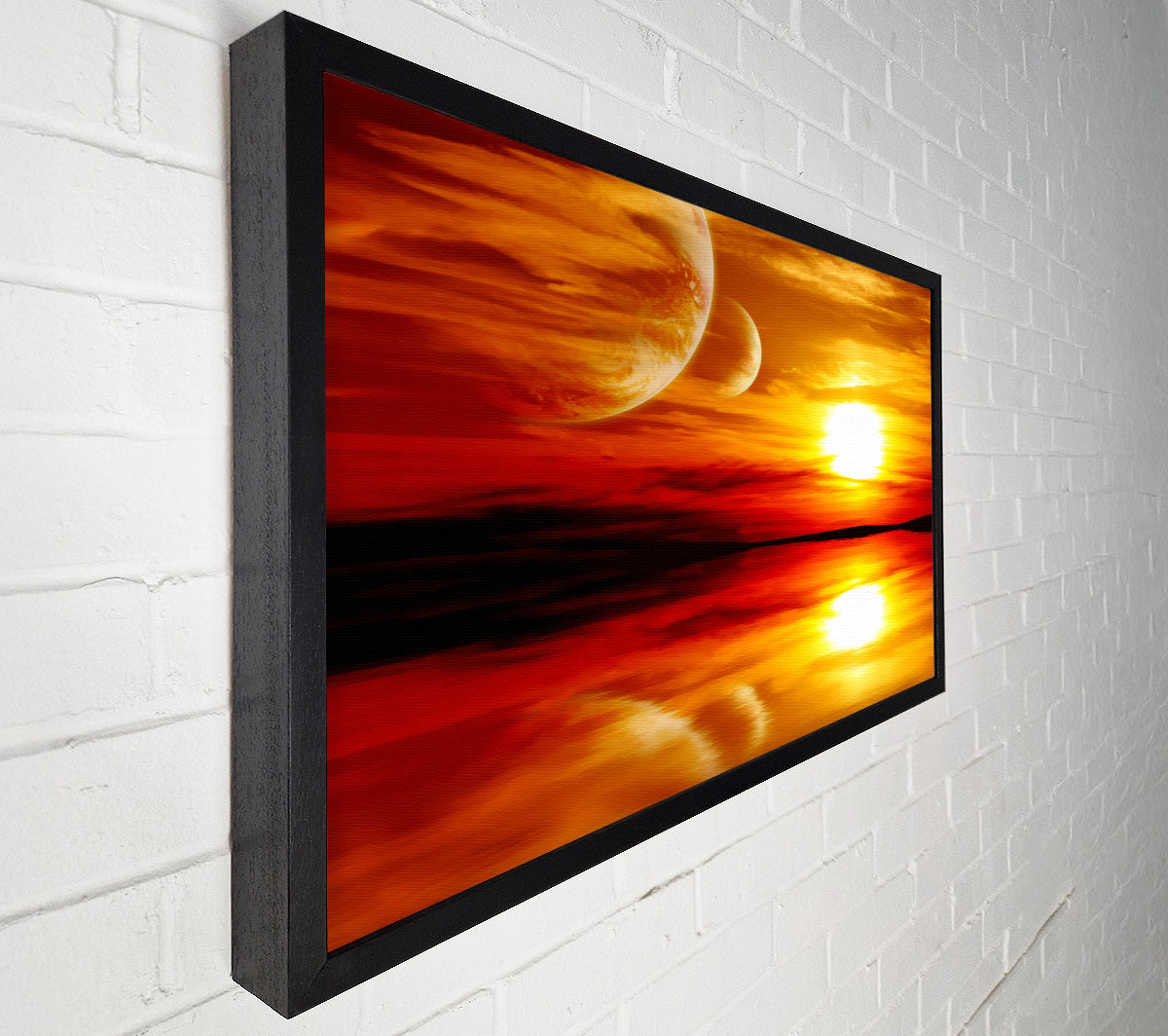 Stunning Planet Sunset Canvas Wall Art