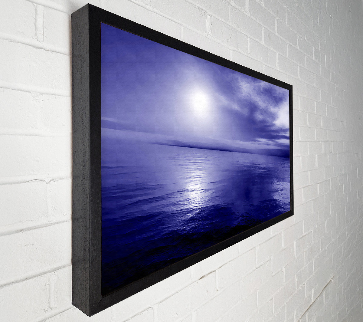 Reflecting Rays Blue Purple 02 Canvas Wall Art