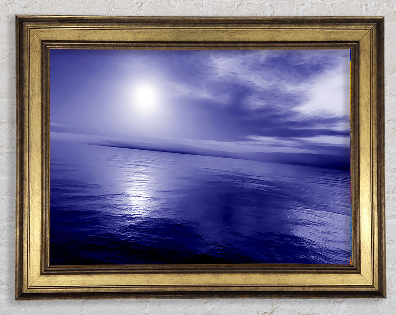Reflecting Rays Blue Purple 02 Framed Print
