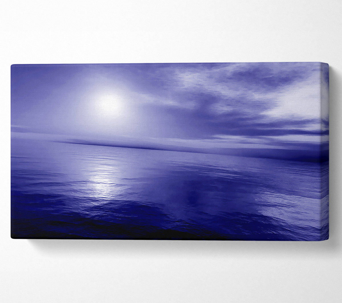 Reflecting Rays Blue Purple 02 Canvas Wall Art