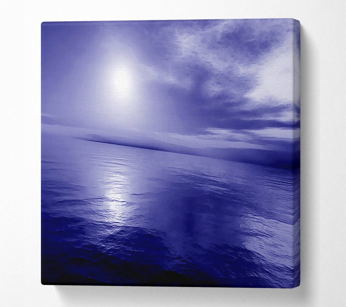 Reflecting Rays Blue Purple 02 Canvas Wall Art