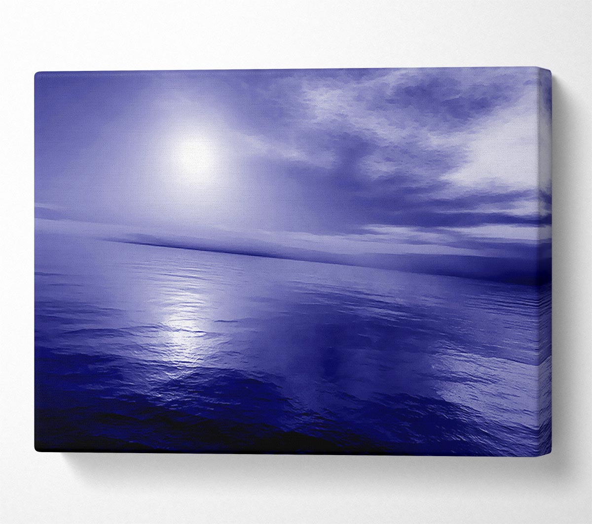 Reflecting Rays Blue Purple 02 Canvas Wall Art