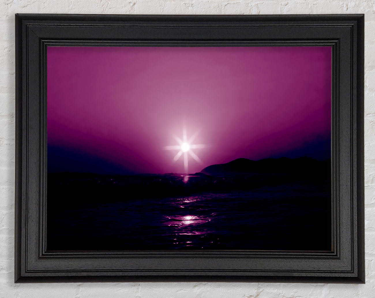 Sunstar Purple Framed Print