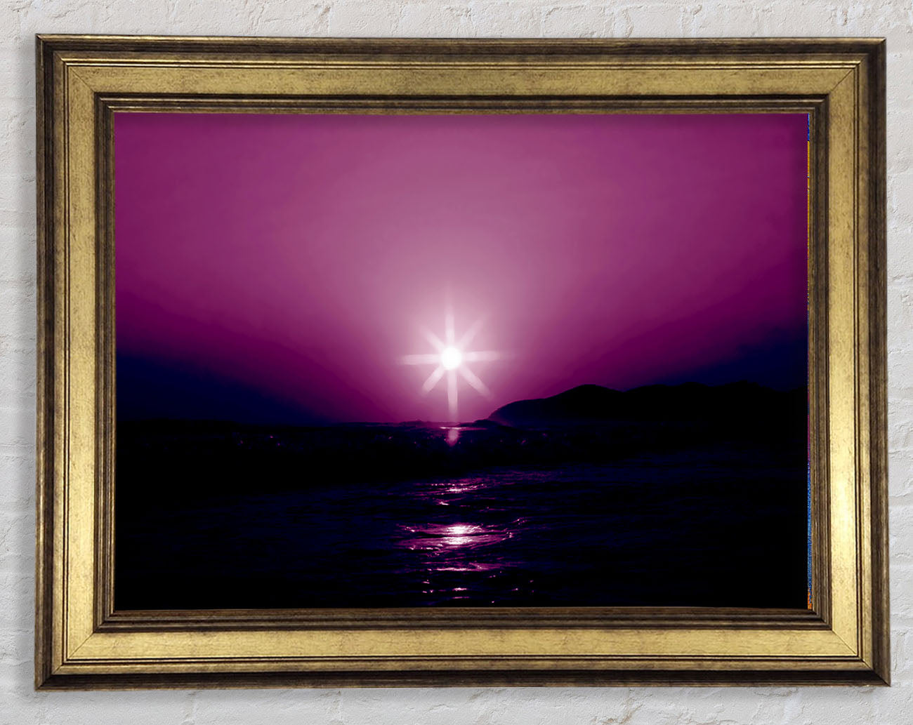 Sunstar Purple Framed Print