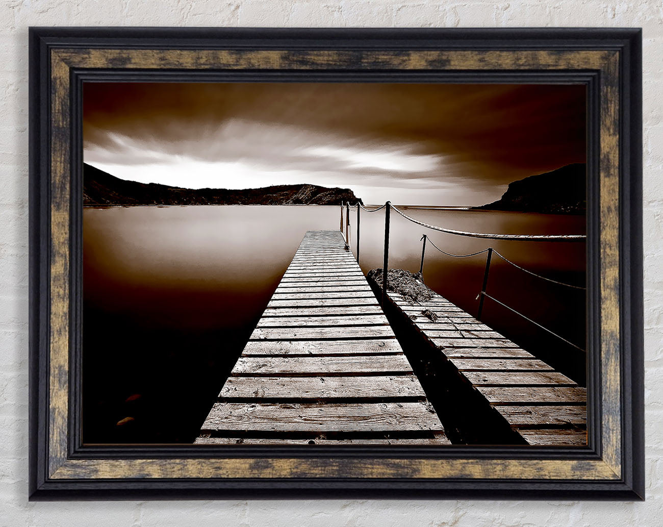 AbstractBrown Pier Framed Print