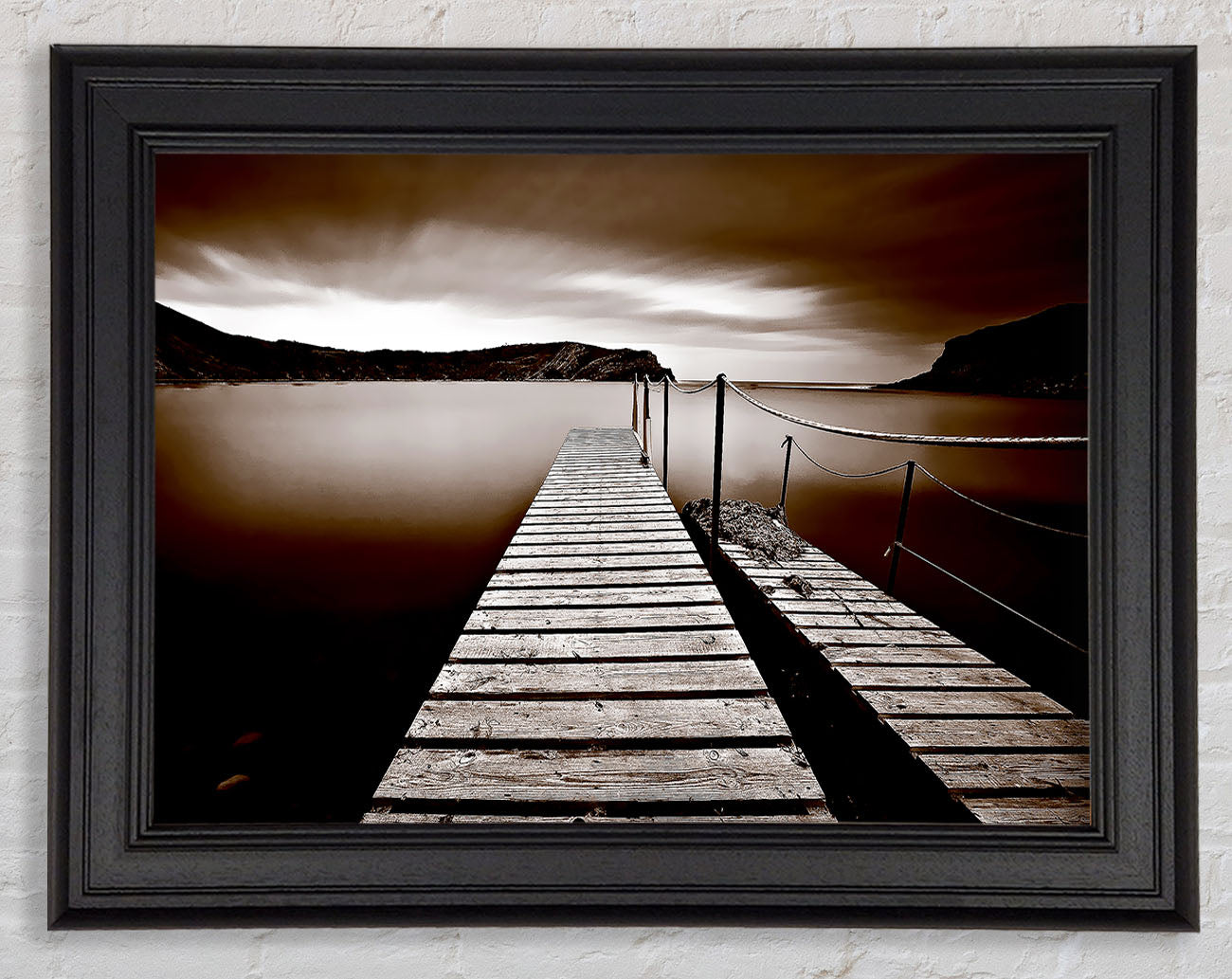AbstractBrown Pier Framed Print