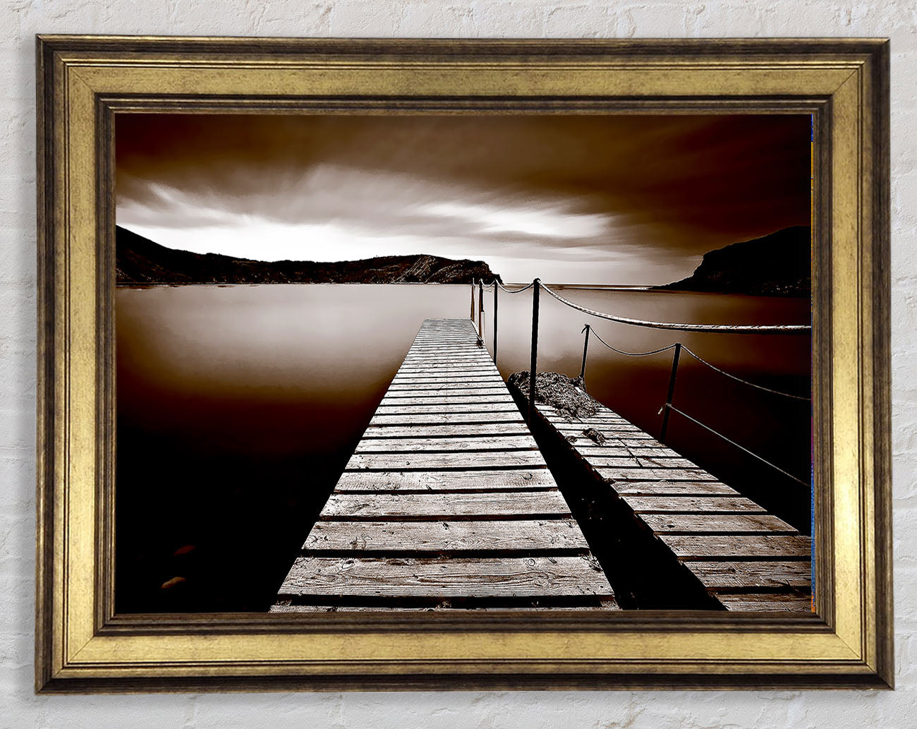 AbstractBrown Pier Framed Print