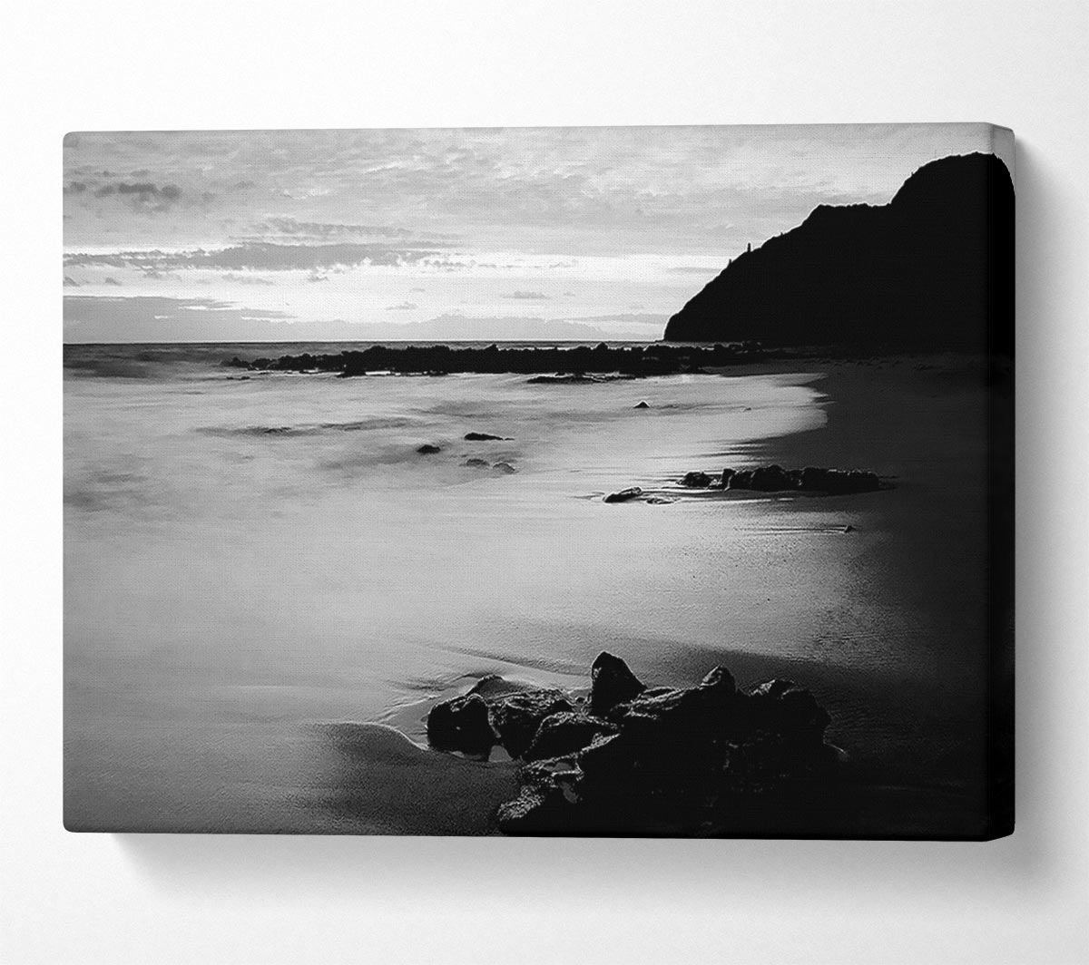 Sunset Tides B n W Canvas Wall Art