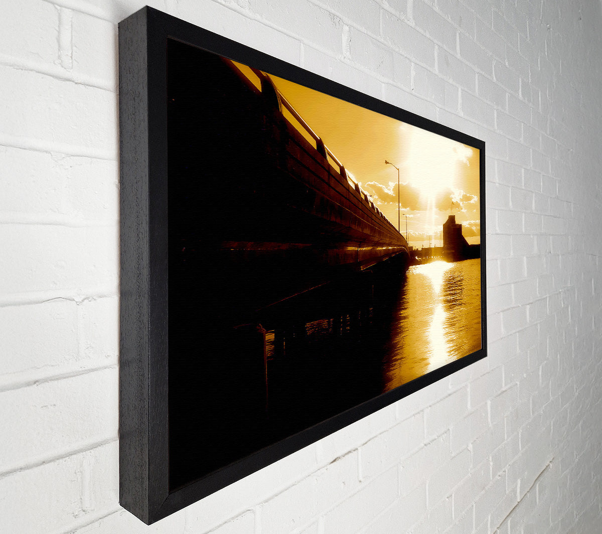 The Pier Above Caramel Canvas Wall Art