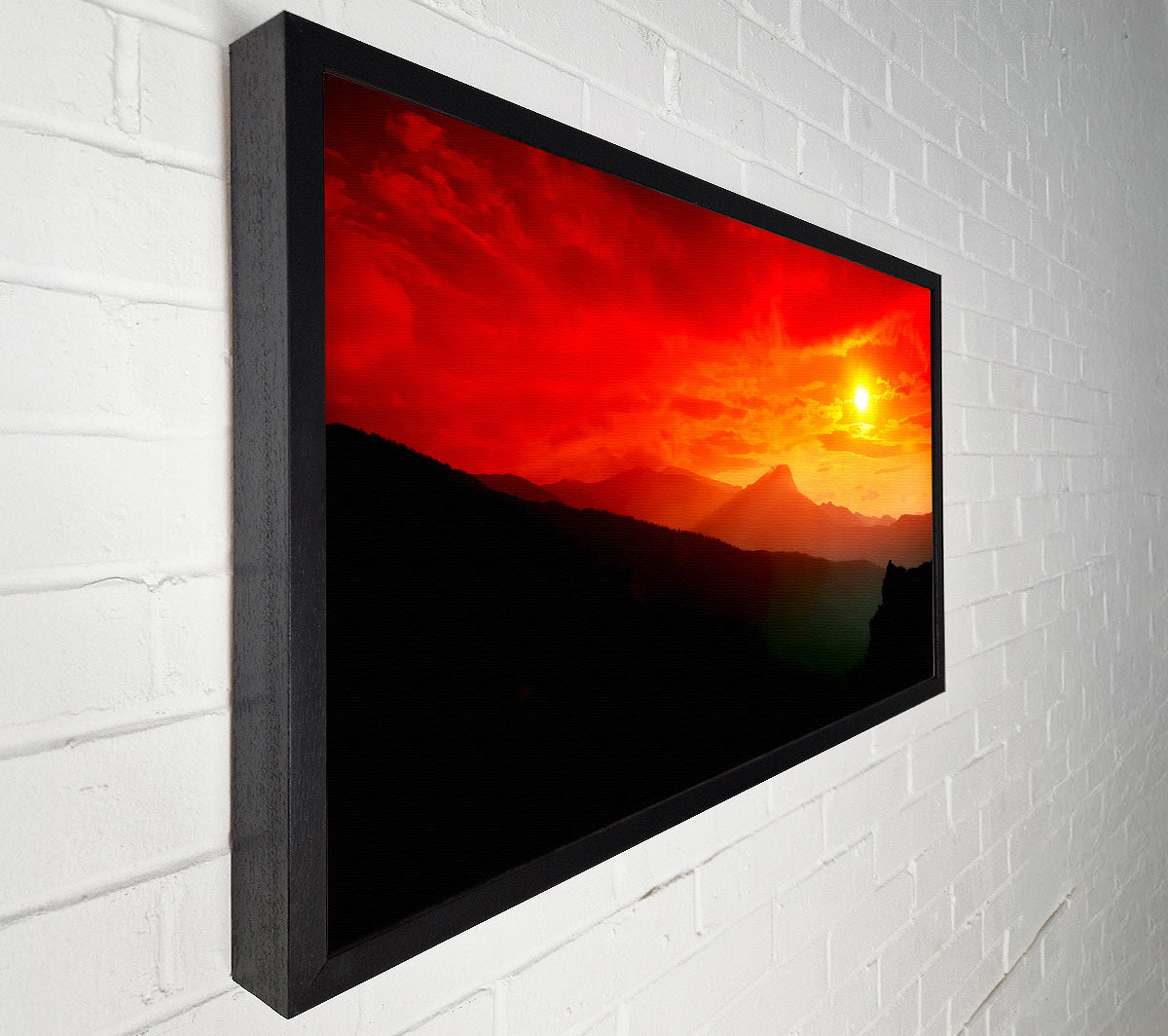 Sunblaze In The Italian Hills Canvas Wall Art