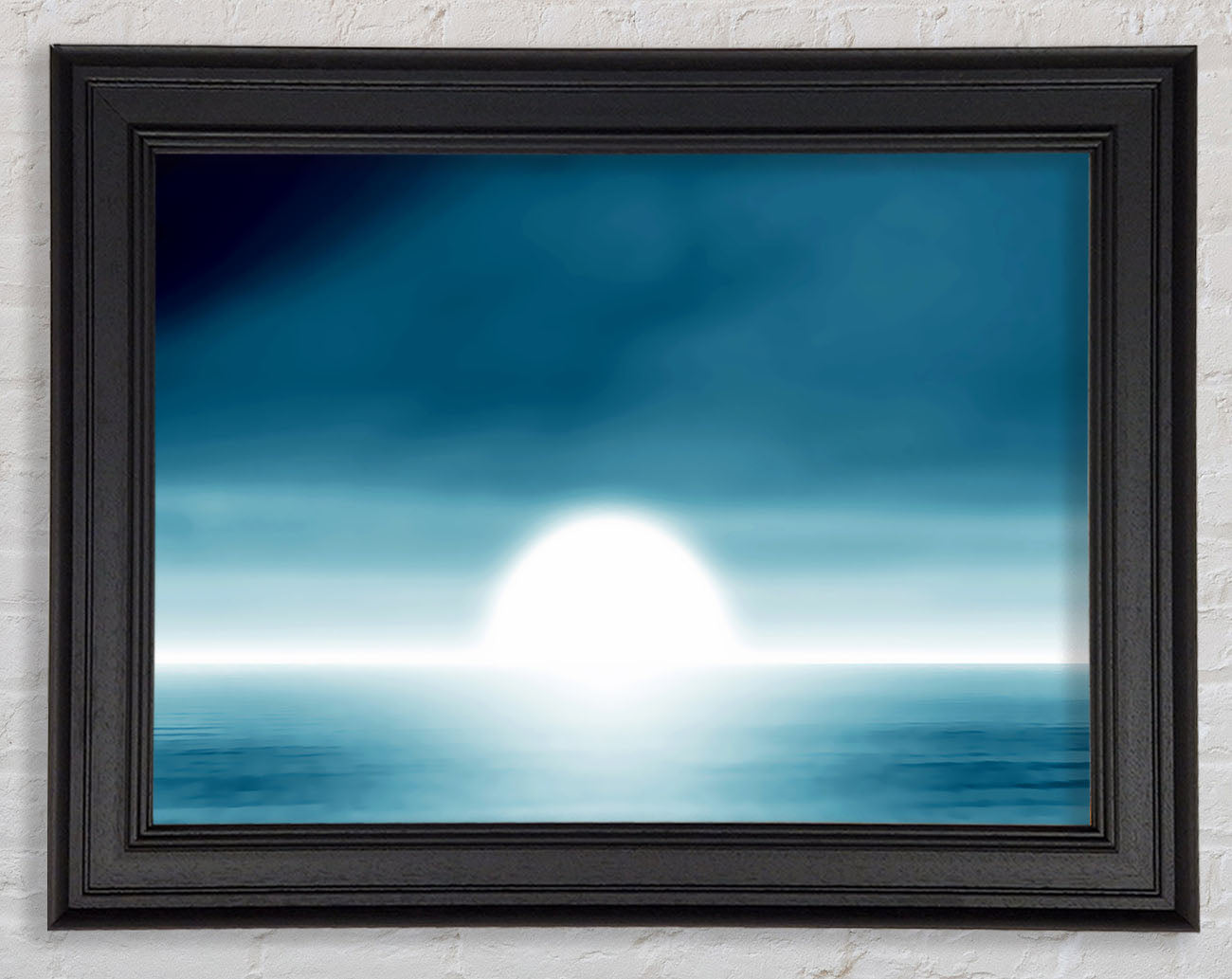 Abstact Sun Blue Framed Print