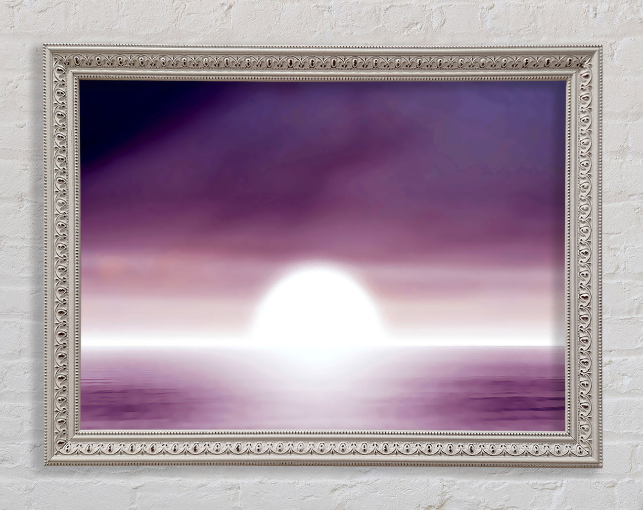 Abstact Sun Lilac Framed Print