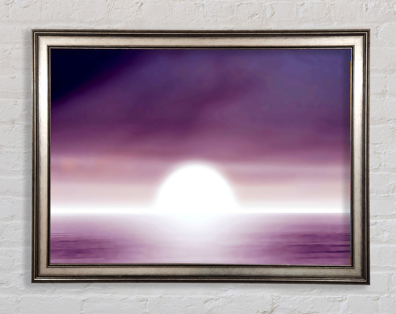 Abstact Sun Lilac Framed Print