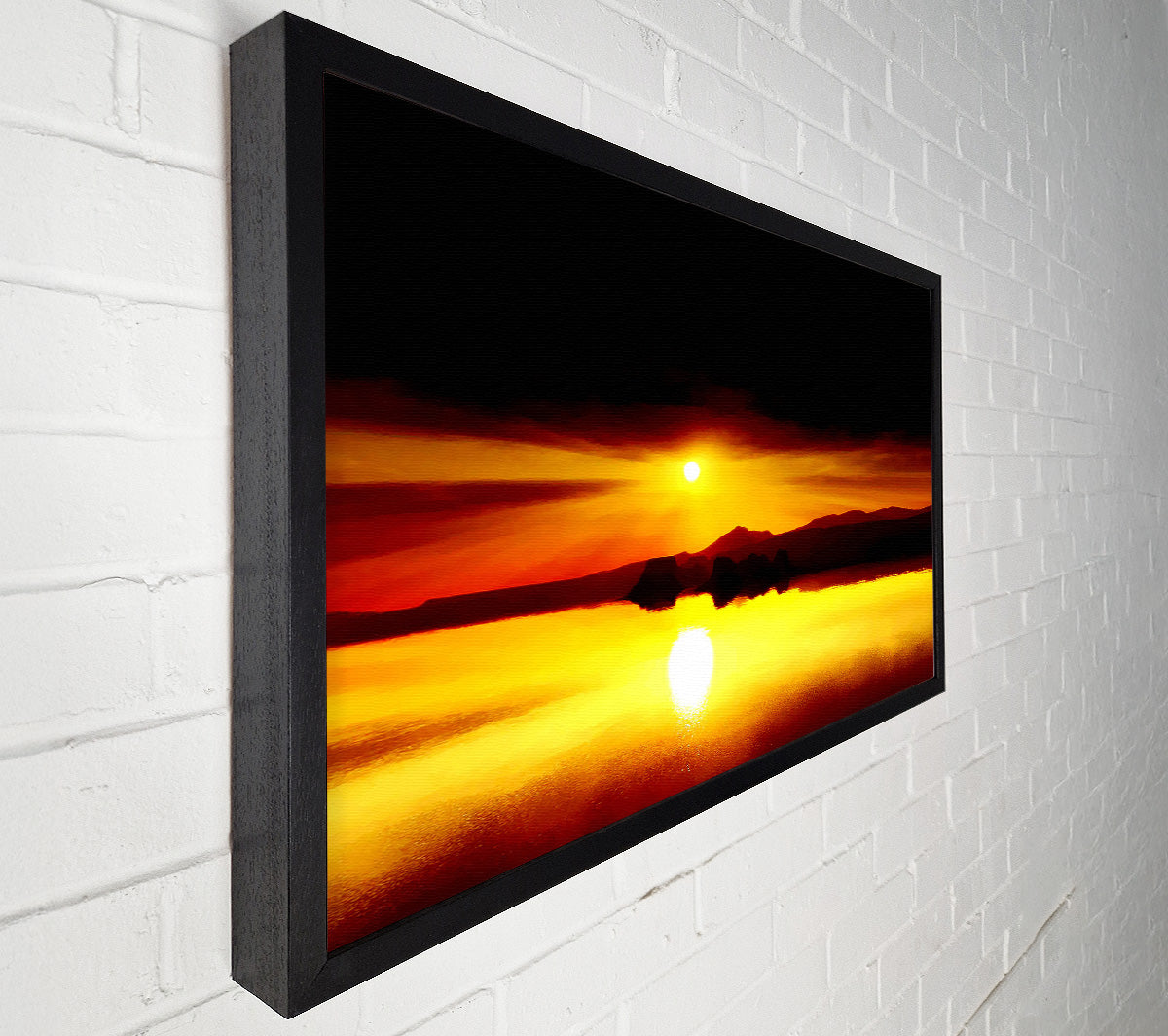 Red Waters Mountain Sunrise Canvas Wall Art