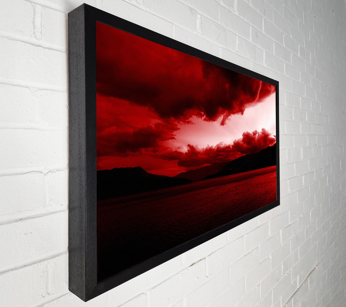Red Tempest Sky Canvas Wall Art