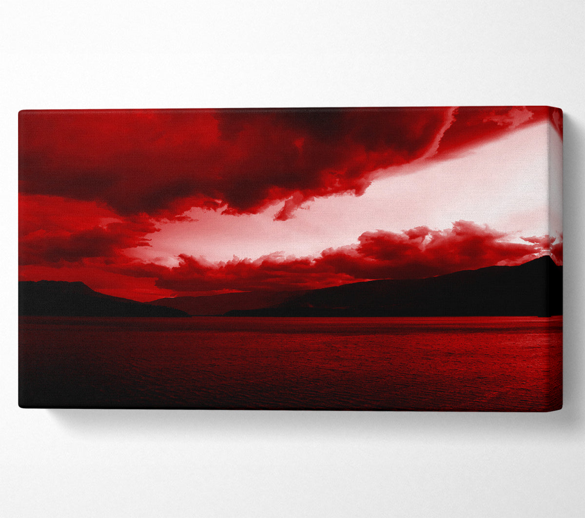 Red Tempest Sky Canvas Wall Art