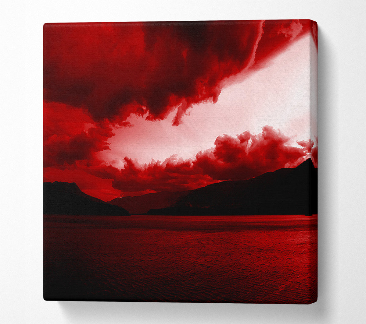Red Tempest Sky Canvas Wall Art